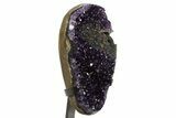 Sparkling Amethyst Geode With Metal Stand - Uruguay #342512-2